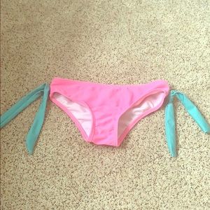 Pink and teal swimsuit bottoms